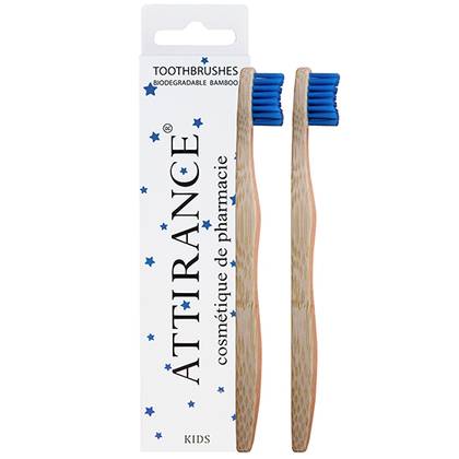 Atirance Biodegradable Bamboo Toothbrush for Kids - Blue 0679 #2