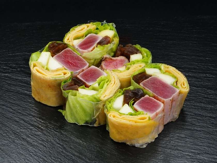 Spring roll with grilled tuna (6 pieces)