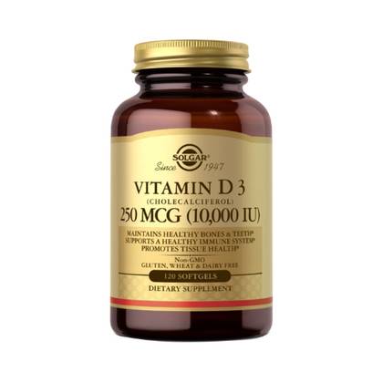 Solgar Vitamin D3 10000 IU Capsules #120