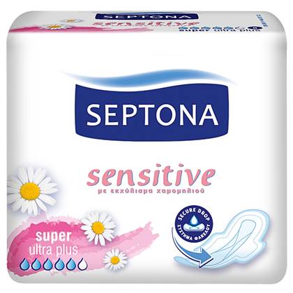 Septona Sensitive Super Sanitary Pads /5 Drops/ #8