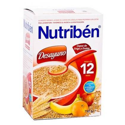Nutriben - Milk-Free Wheat Flakes Cereal with Fruit /12mo+/ 750g