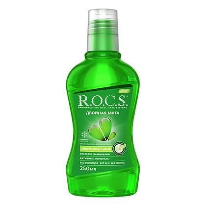 R.O.C.S. Dual Mint Mouthwash 250ml 4713