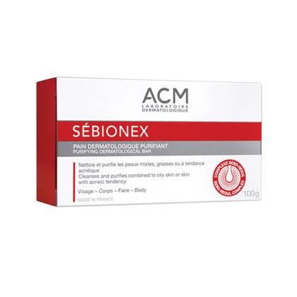Isispharma - ACM Sebionex Cleansing Soap for Face/Body, for Combination/Oily/Problematic Skin, 100g