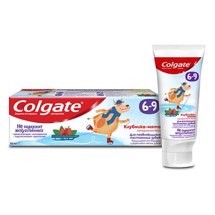 Colgate Kids Fluoride Toothpaste Strawberry & Mint 6-9 Years 60g