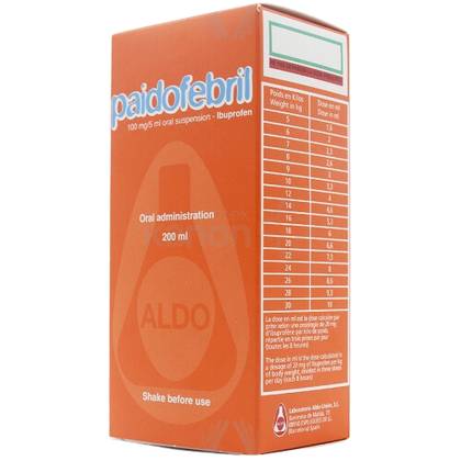 Paedofebril Oral Suspension 100mg/5ml 200ml Bottle + Dosing Syringe #1