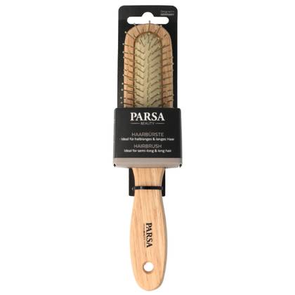 Parsa Wooden Hair Brush with Metal Bristles, Oval, Fine, 263610/26361/6804