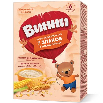 Vini - Milk-Free 7-Grain Cereal with Prebiotics /6+ months/ 200g 4541/4626/4916