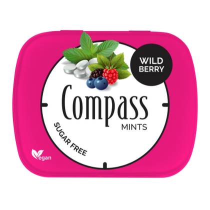 Kompass Sugar-Free Berry Flavored Candy with Sweetener 14g 0722
