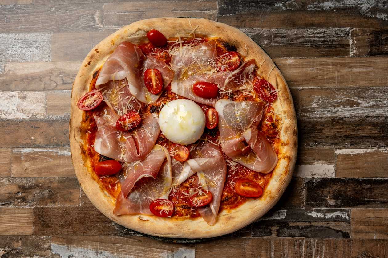 Bufala e Crudo Pizza Ø45cm