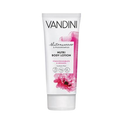 Vandini Nutri Body Lotion for Dry Skin, Peony Flower & Argan Oil, 200ml