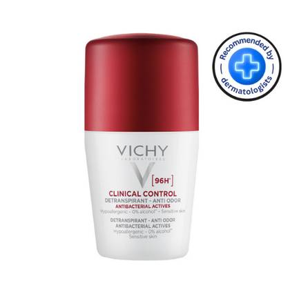 Vichy 96hr Anti-Bacterial Roll-On Deodorant Antiperspirant 50ml 4431