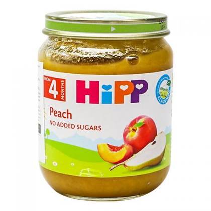 HiPP Peach and Pear Fruit Puree /4mo+/ 125g 4202-01/4205