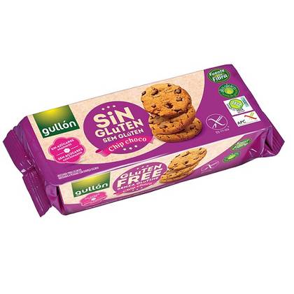 Gullon Sugar and Gluten Free Chocolate Chip Cookies 130g 7883