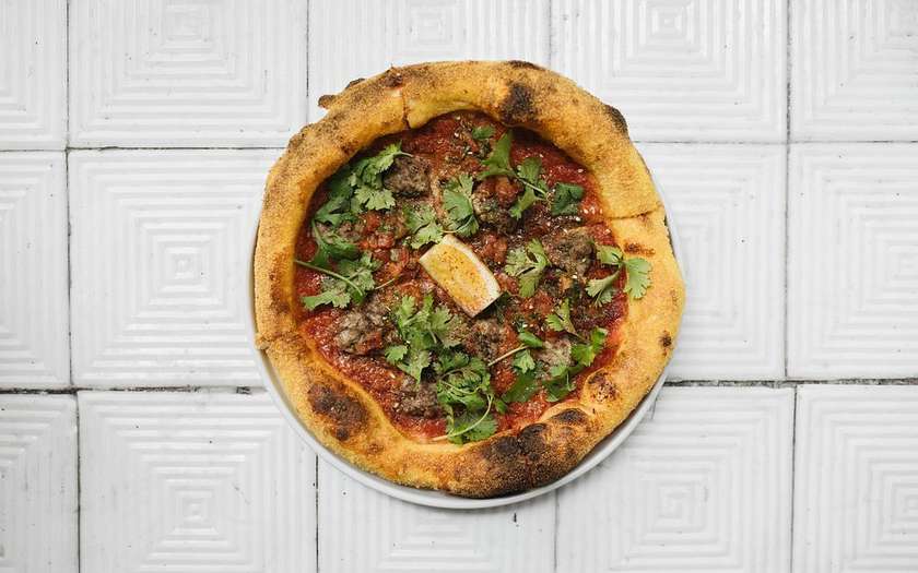 with beef and tomato salsa