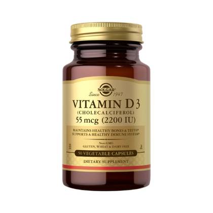 Solgar Vitamin D3 2200 IU Capsules #50