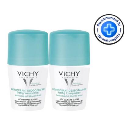 Vichy Antiperspirant Deodorant Roll-On 48h Intensive Protection Duo Pack 2X50ml 4735/0596