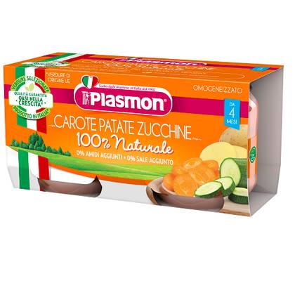 Plasmon Carrot, Potato, and Zucchini Puree /4mo+/ 80g 3283 #2