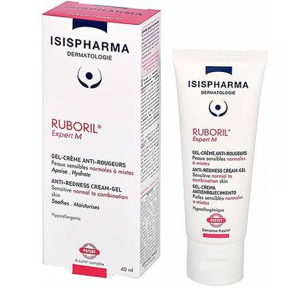 Isispharma Ruboril Expert M Cream-Gel Moisturizing Anti-Redness/Couperose/Rosacea for Normal/Combination Skin 40ml