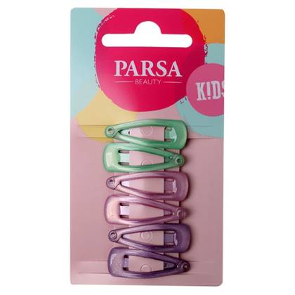 Parsa - Children's Plastic Colorful Hair Clip 05307