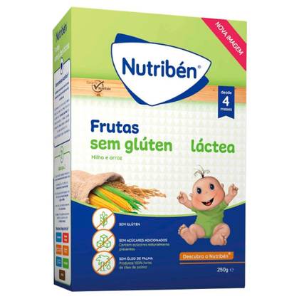 Nutriben Milk Cereal with Corn, Rice and Fruit /4mo+/ 300g (250g)