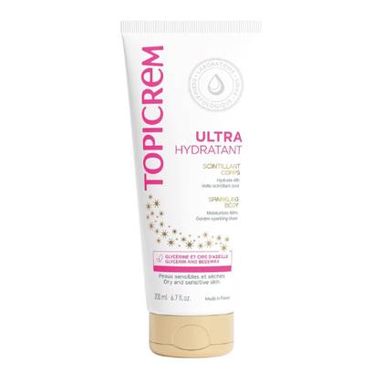Topicrem Moisturizing Body Milk with Glitter Effect 200ml