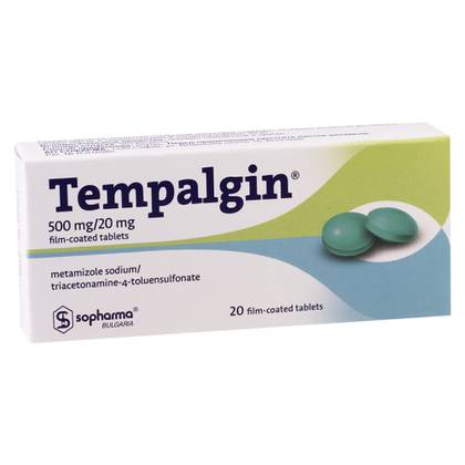 Tempalgin Tablets 500mg+20mg #20
