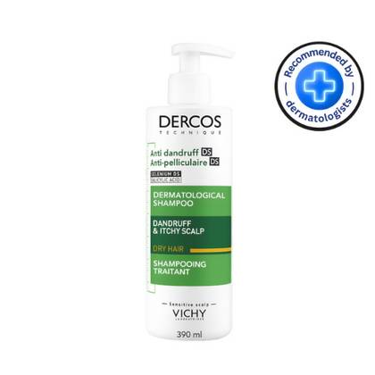 Vichy Dercos Anti-Dandruff Shampoo for Dry Hair 390ml