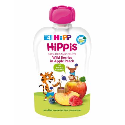 HiPP - Pouch Apple, Forest Berries, Peach /4mo+/ 100g 8525