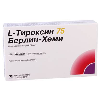 L-Thyroxine Berlin-Chemie 75mcg Tablets #100