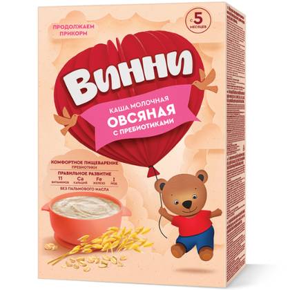 Vini - Milk Oatmeal Porridge with Prebiotics /5mo+/ 200g 4459/4657/4794