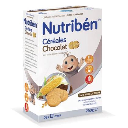 Nutriben - Milk Cereal with Cocoa, Cream and Biscuit /12 months+/ 250g 8996