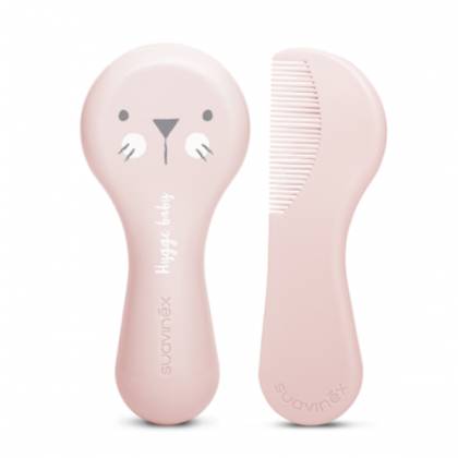 Suavinex Baby Brush and Comb Set - Pink /0m+/