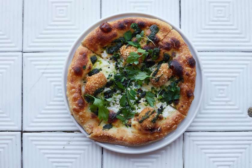 chicken kyiv and dill oil