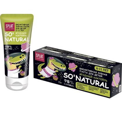 Splat Kids Toothpaste, Fruit Cocktail Flavor, 6-11 years, 73ml