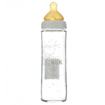 NUK - Glass Bottle 240ml + Teat LAT 3818