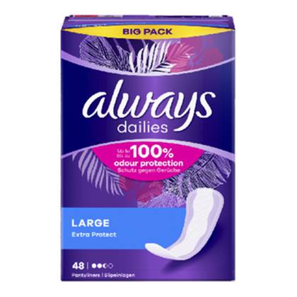 Always Large Sanitary Pads, 48 Count