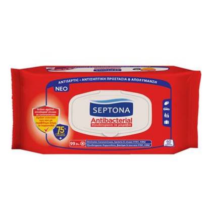Septona Antibacterial Wet Wipes 75% Alcohol 0029/0050 #60