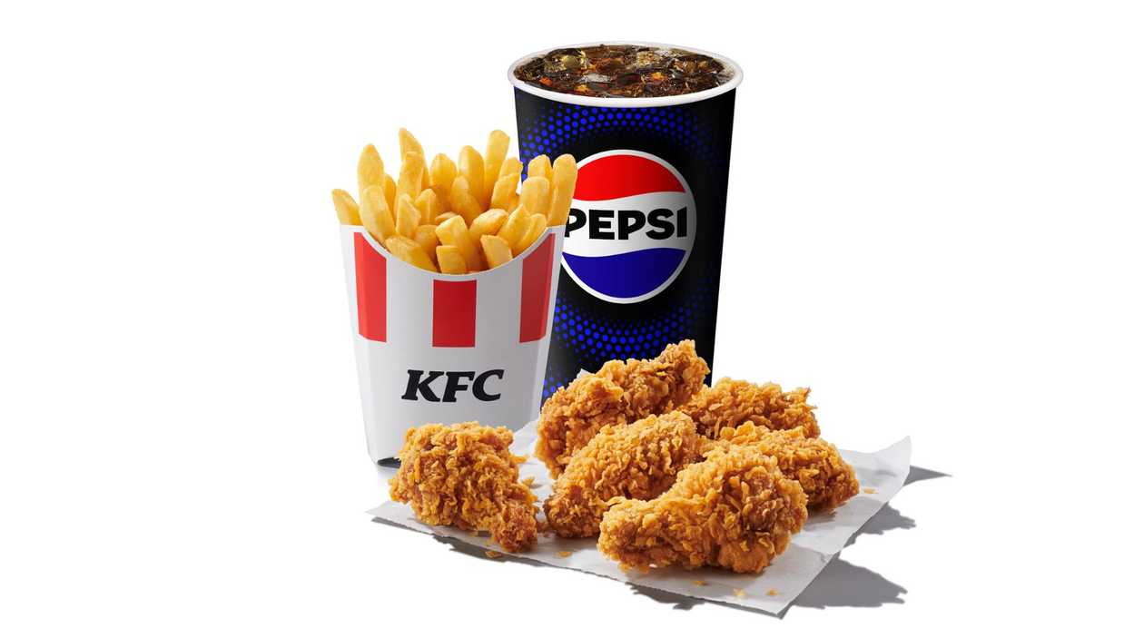 6 Hot Wings Large Meal