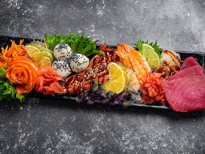 Sashimi with eel
