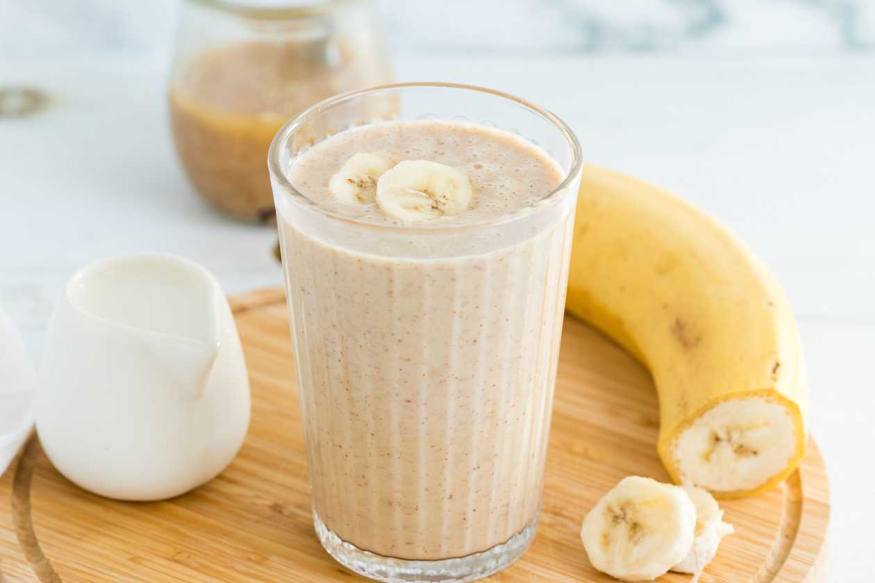 Banana, Peanut Butter & Plant-Based Drink Smoothie