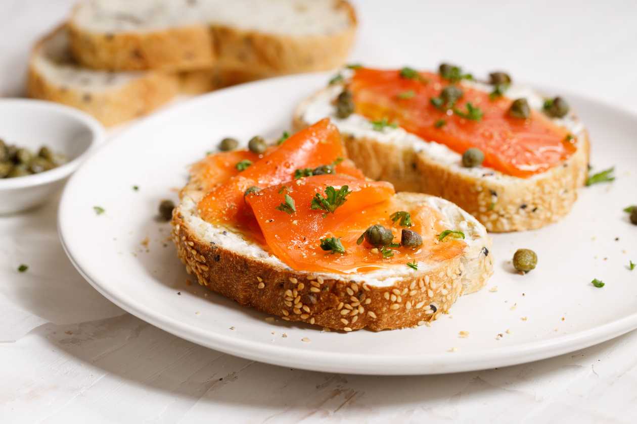 Smoked Salmon Open Toast