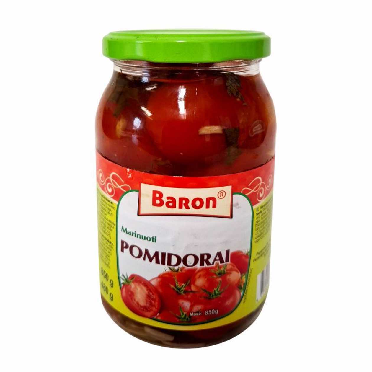 Konservuoti pomidorai BARON raudoni, 850g / 480g