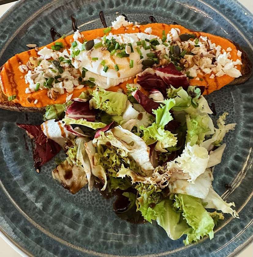 Peppers & Feta Open Toast