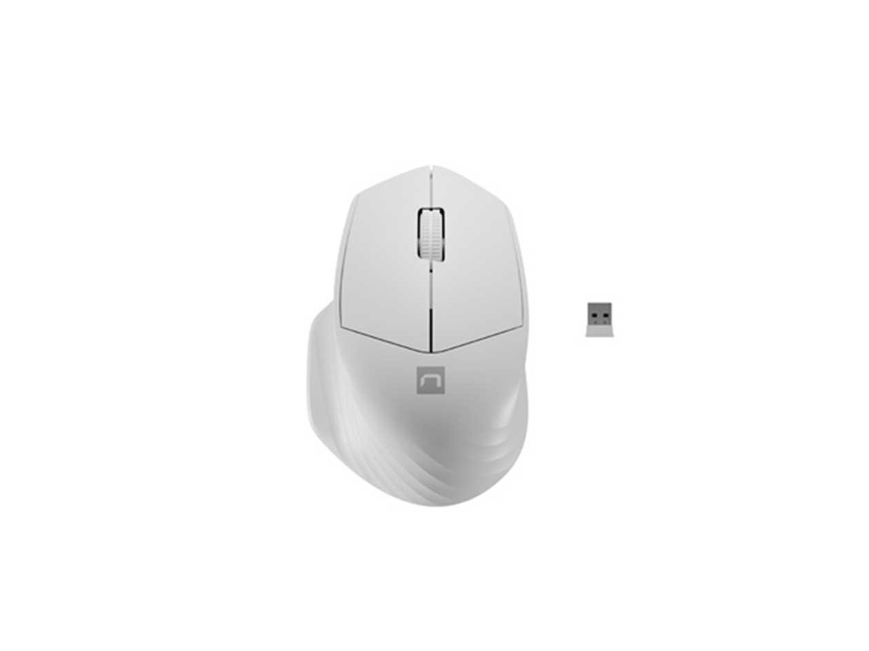 Bezdrôtová myš Natec SISKIN 2 1600DPI pre pravákov, Biela