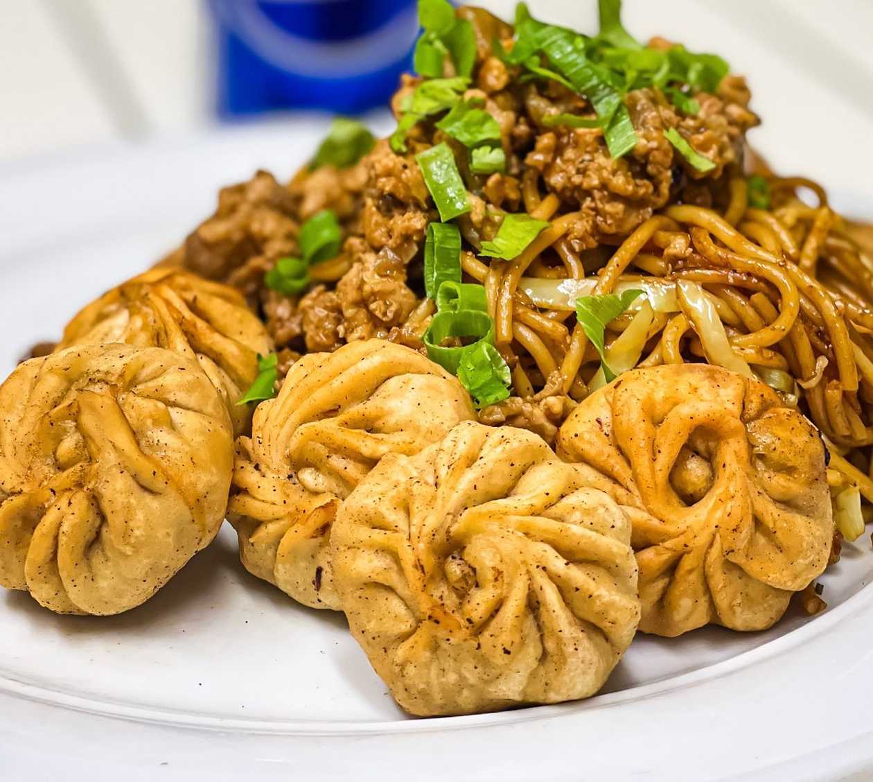 🌶️🌶️Chilly keema noodles + Fried veg dumpling Duo
