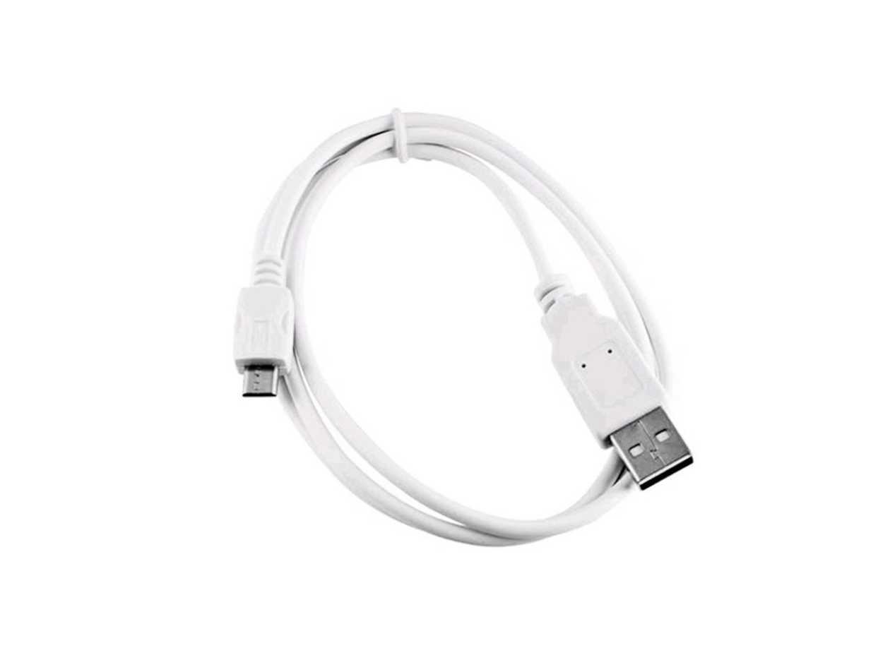 C-TECH Kábel USB 2.0 A - Micro USB-B, Biely, 1m