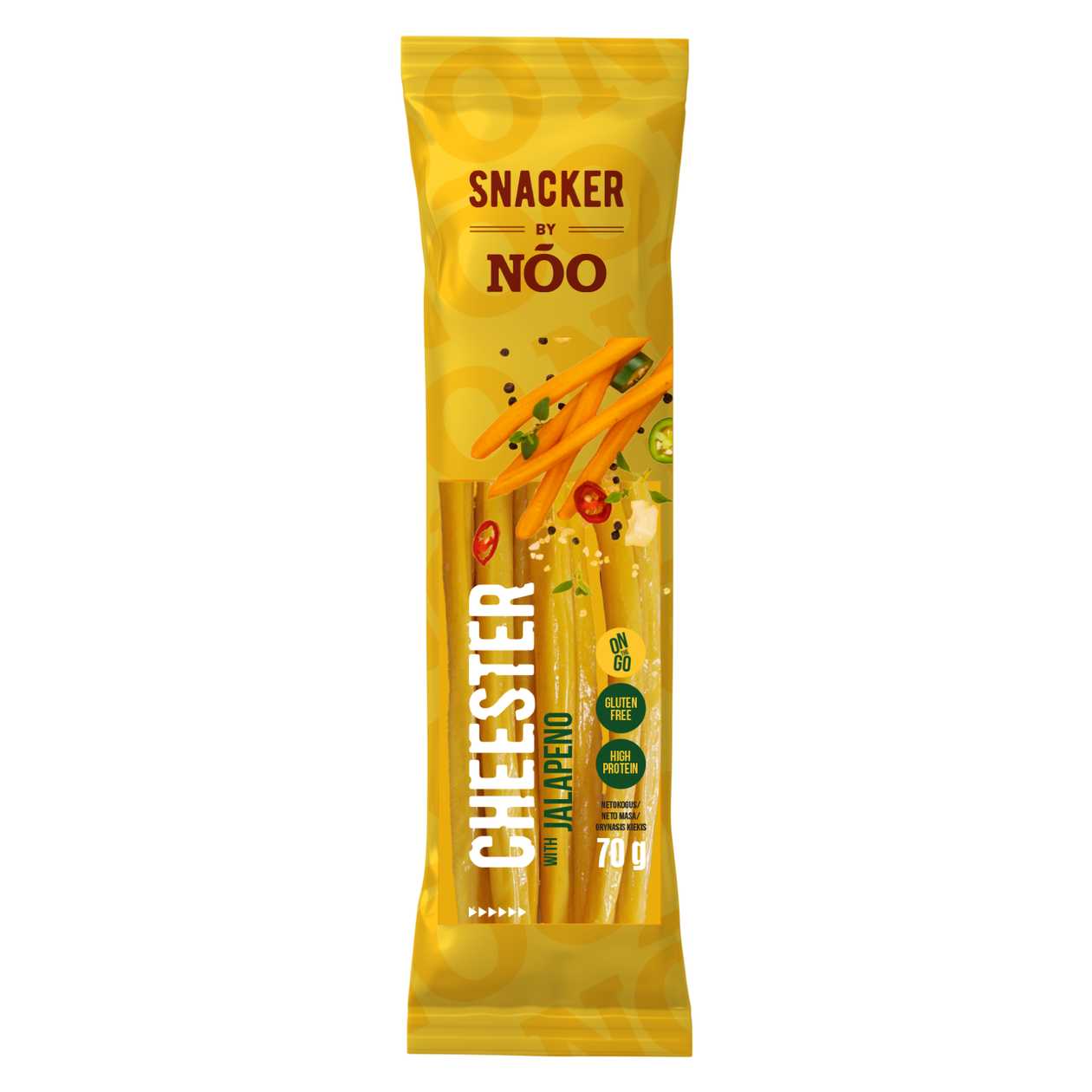 Nõo, Cheese Snack Cheester With Jalapeño, 70g (expires soon)