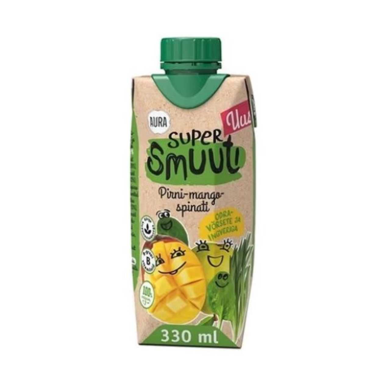 Aura Supersmoothie Pear-Mango-Spinach-Ginger 330ml