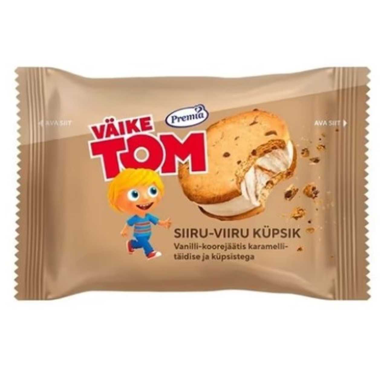Väike Tom Vanilla-Caramel Ice Cream with Caramel and Cookie Filling