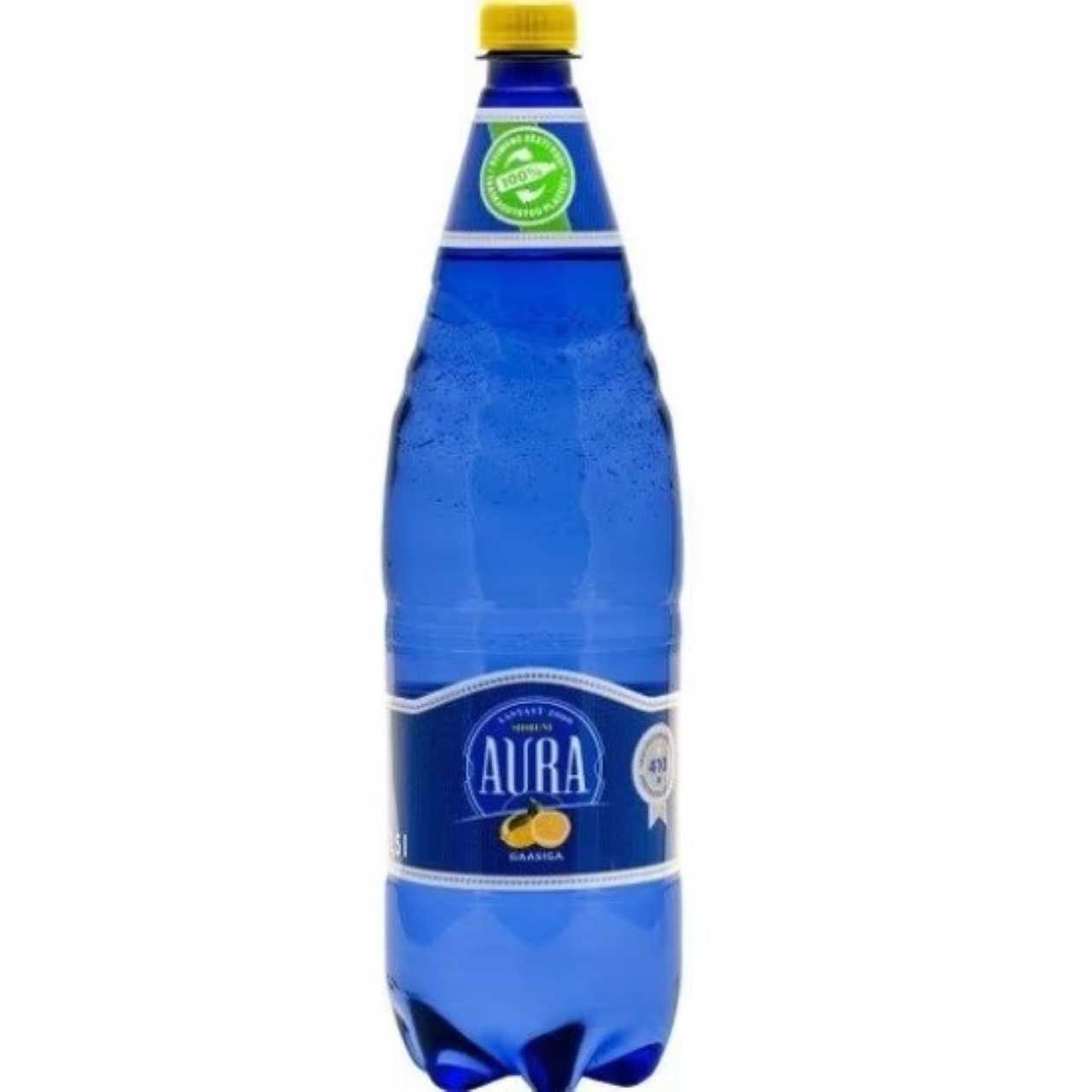 Aura Water Lemon Flavored Carbonated 1.5l